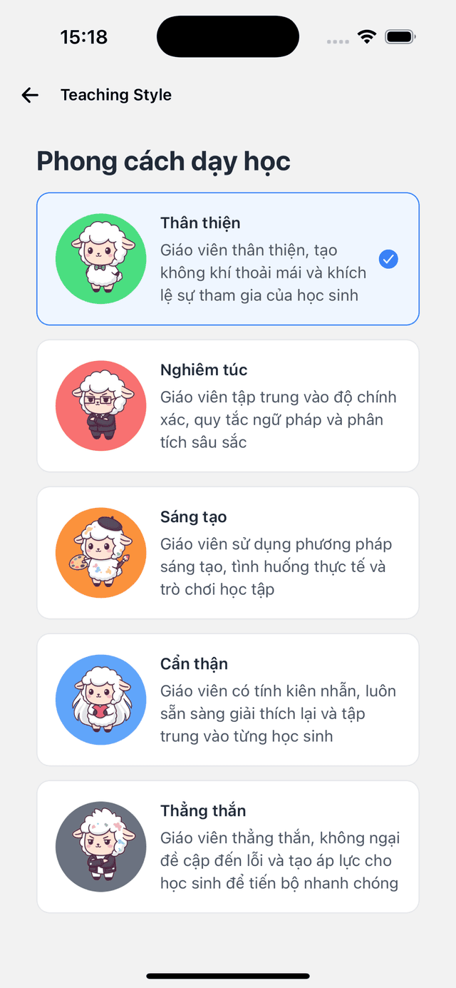 Teaching Style - Personalized