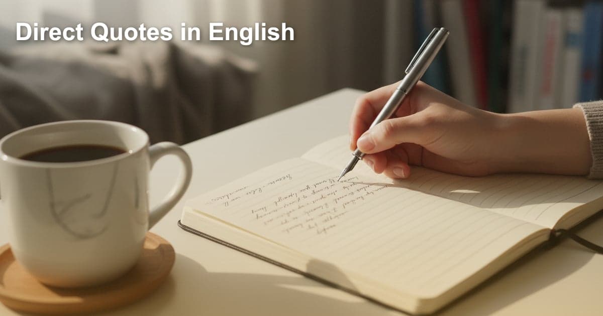 Trích Dẫn Trực Tiếp: Sử Dụng Nguyên Văn Lời Nói Trong Tiếng Anh