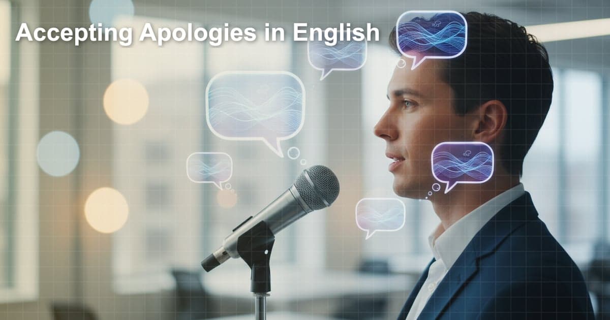 謝罪を受け入れる、大丈夫：英語学習者のための実践ガイド