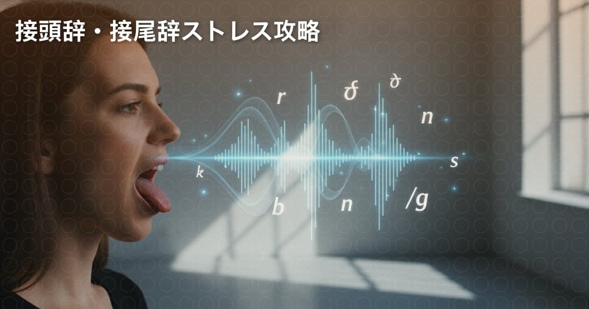 接頭辞と接尾辞のストレス：英語の発音を劇的に改善する方法