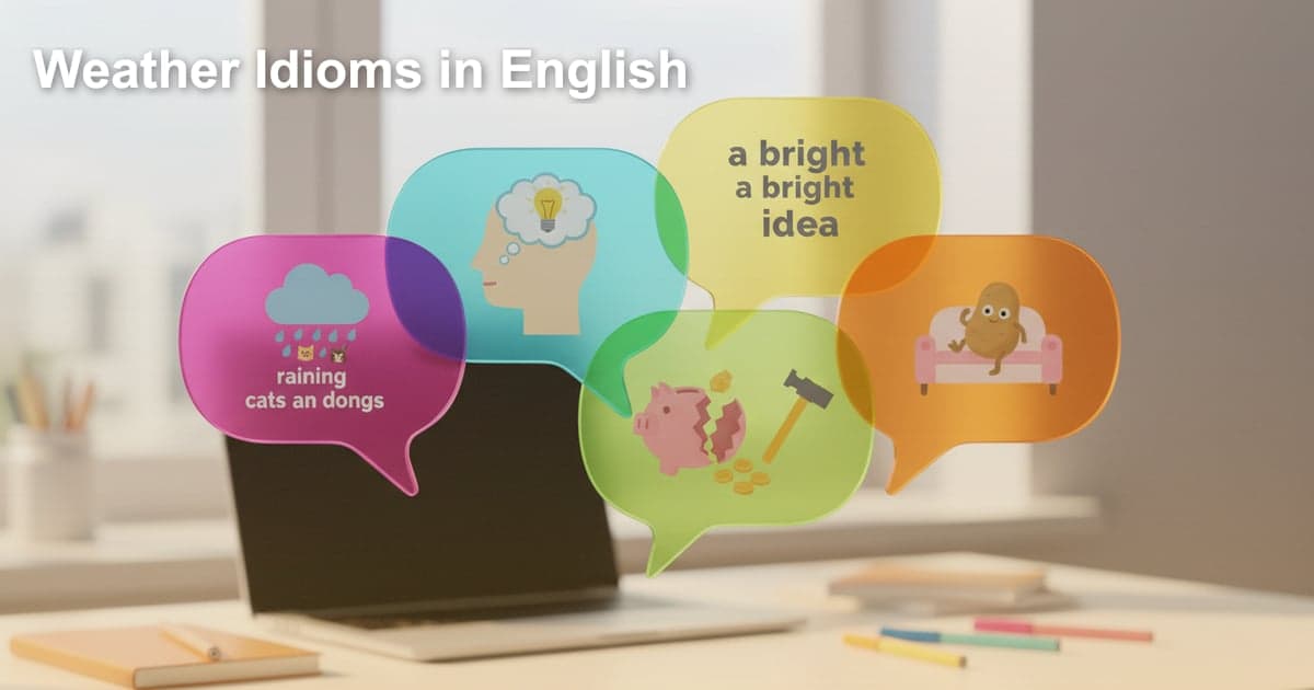 날씨 영어 관용구: 영어 실력 UP! 비 오는 날에도 자신감 UP!