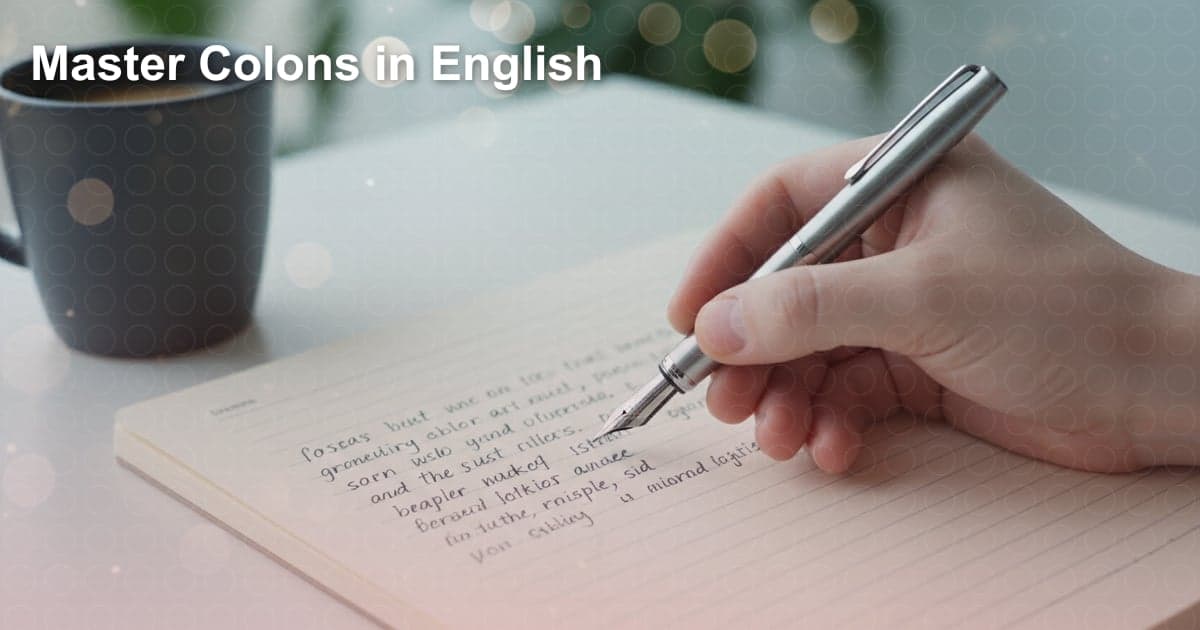 콜론(:) 완벽 활용법: 영어 글쓰기 실력 UP!