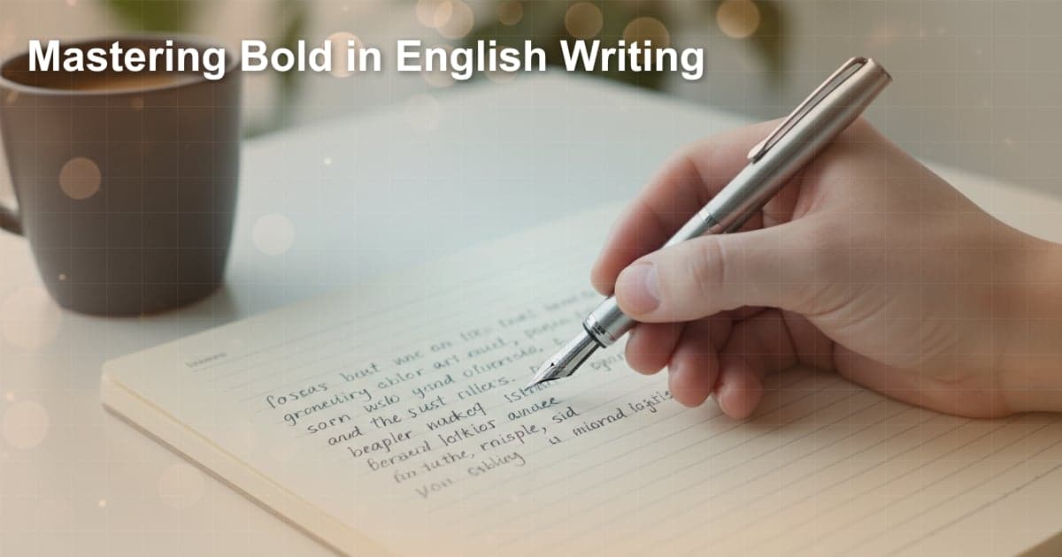 영어 글쓰기, '볼드체' 언제 써야 할까? 헷갈리는 당신을 위한 완벽 가이드