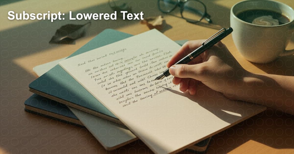 영문법 '첨자' 완벽 가이드: 텍스트를 낮추는 비밀