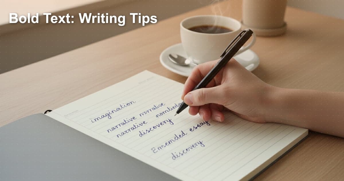 英文写作技巧：何时使用粗体字，让你的文章脱颖而出
